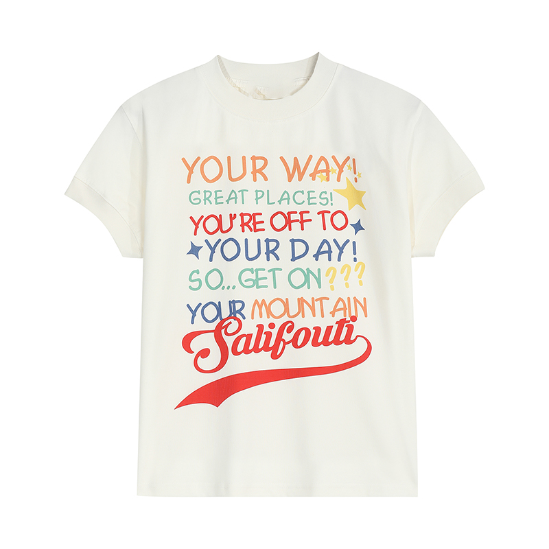 Women's American Retro Letter Print Round Neck T-Shirt - Casual Short Sleeve Summer Top - Trendy 90s Style Women's American Retro Letter Print Round Neck T-Shirt - Casual Short Sleeve Summer Top - Trendy 90s Style