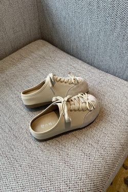 Women's Baotou Slippers - 2025 Summer Thick-Soled Genuine Leather Casual Slip-Ons for Outdoor Wear, Height-Increasing Design