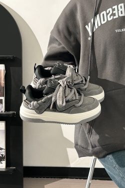 Women's Black and White Panda Sneakers - Breathable Thick-Soled Footwear for 2025, Versatile Design, Trendy Y2K Style