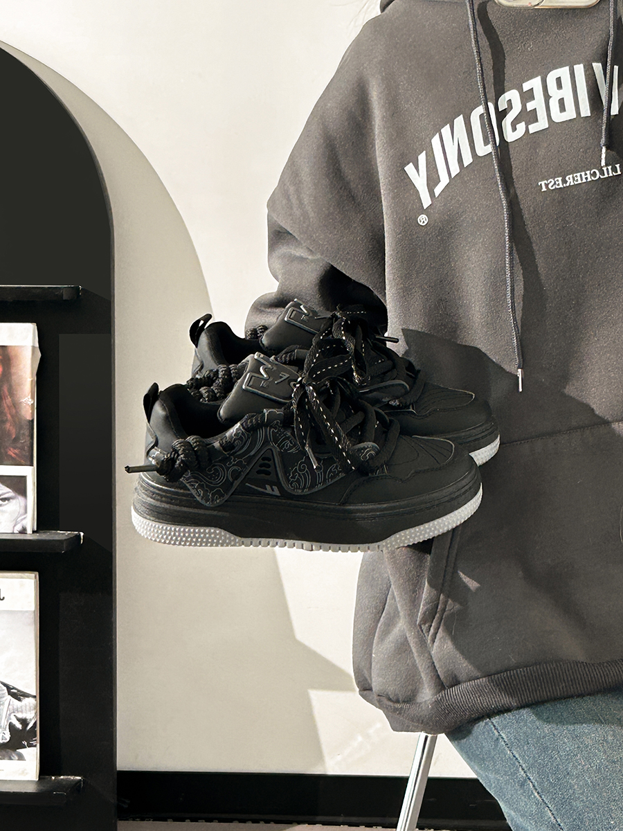 Women's Black and White Panda Sneakers - Breathable Thick-Soled Footwear for 2025, Versatile Design, Trendy Y2K Style Women's Black and White Panda Sneakers - Breathable Thick-Soled Footwear for 2025, Versatile Design, Trendy Y2K Style