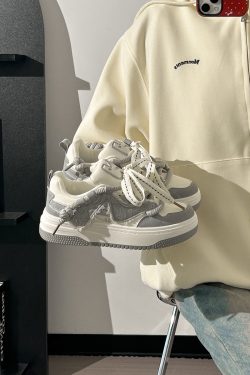 Women's Black and White Panda Sneakers - Breathable Thick-Soled Footwear for 2025, Versatile Design, Trendy Y2K Style