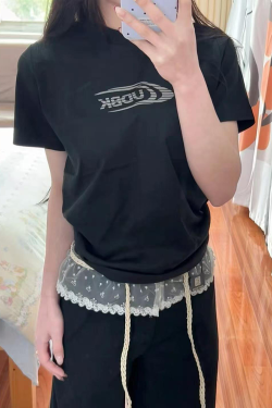 Women's Black Lace Splicing Cargo Pants - 2025 Wide-Leg Design, American Style, Korean Casual Fashion