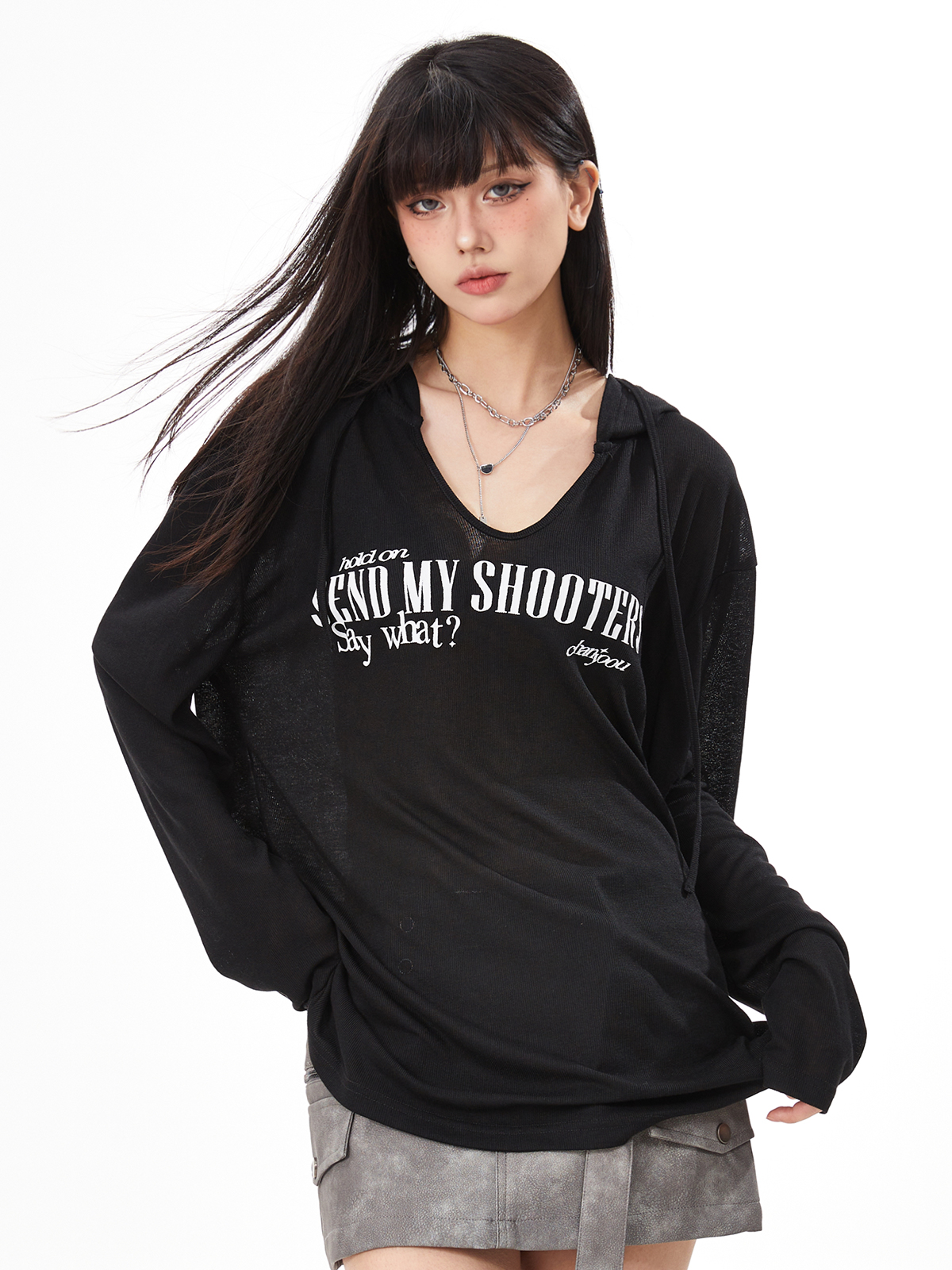 Women's Black Loose Jazz Top - Spicy Girl Dancing Summer Shirt with Sun Protection, Airy Design for Comfort Women's Black Loose Jazz Top - Spicy Girl Dancing Summer Shirt with Sun Protection, Airy Design for Comfort
