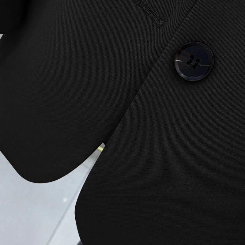 Women's Black Slimming Blazer - High-End British Street Fashion for Spring & Autumn 2025, Versatile Small Suit Jacket Women's Black Slimming Blazer - High-End British Street Fashion for Spring & Autumn 2025, Versatile Small Suit Jacket