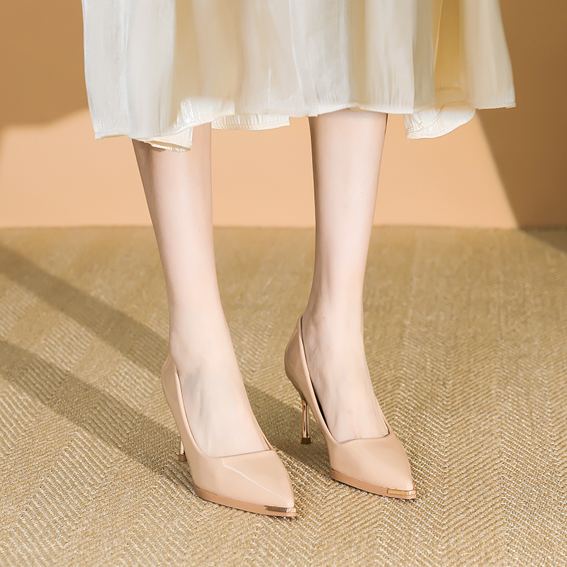 Women's Black Suede Pointed-Toe High-Heeled Shoes, Thin-Heel Slip-Ons for Spring & Autumn, Versatile Work & Commuting Footwear 2025 Women's Black Suede Pointed-Toe High-Heeled Shoes, Thin-Heel Slip-Ons for Spring & Autumn, Versatile Work & Commuting Footwear 2025