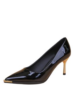 Women's Black Suede Pointed-Toe High-Heeled Shoes, Thin-Heel Slip-Ons for Spring & Autumn, Versatile Work & Commuting Footwear 2025