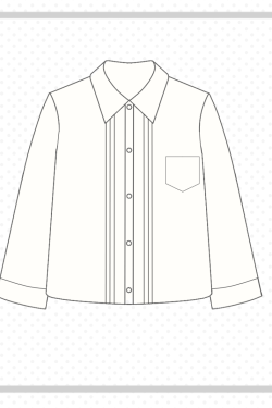 Women's Blue Long Sleeve Shirt - Basic Layered Design for Spring Summer, College Style, Niche Fashion for Students