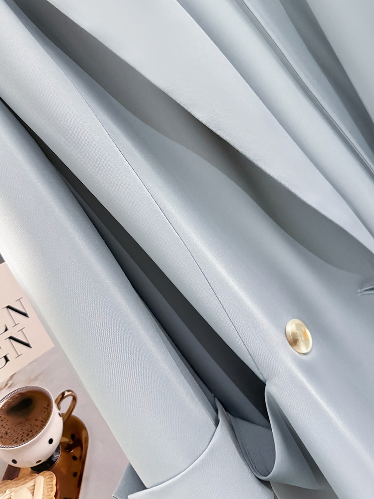 Women's Blue Slim Fit Casual Blazer - Thin Summer Suit for Commuting, Stylish and High-End 2025 Fashion Women's Blue Slim Fit Casual Blazer - Thin Summer Suit for Commuting, Stylish and High-End 2025 Fashion