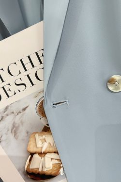 Women's Blue Slim Fit Casual Blazer - Thin Summer Suit for Commuting, Stylish and High-End 2025 Fashion