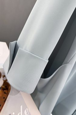 Women's Blue Slim Fit Casual Blazer - Thin Summer Suit for Commuting, Stylish and High-End 2025 Fashion