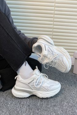 Women's Breathable Mesh Dad Sneakers - Summer Versatile Sports Shoes, Trendy Couples Footwear for Casual Style