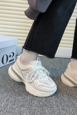 Women's Breathable Mesh Dad Sneakers - Summer Versatile Sports Shoes, Trendy Couples Footwear for Casual Style