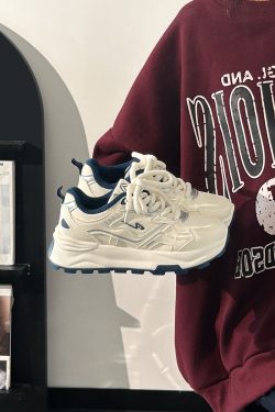 Women's Breathable Mesh Lightweight Soft-Soled Dad Shoes in Wine Red - Versatile Y2K White Sneakers for Everyday Style