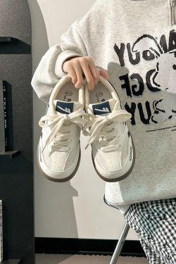 Women's Breathable Mesh Training Shoes, Summer White Sneakers, Original Design Canvas Sneakers for Style and Comfort