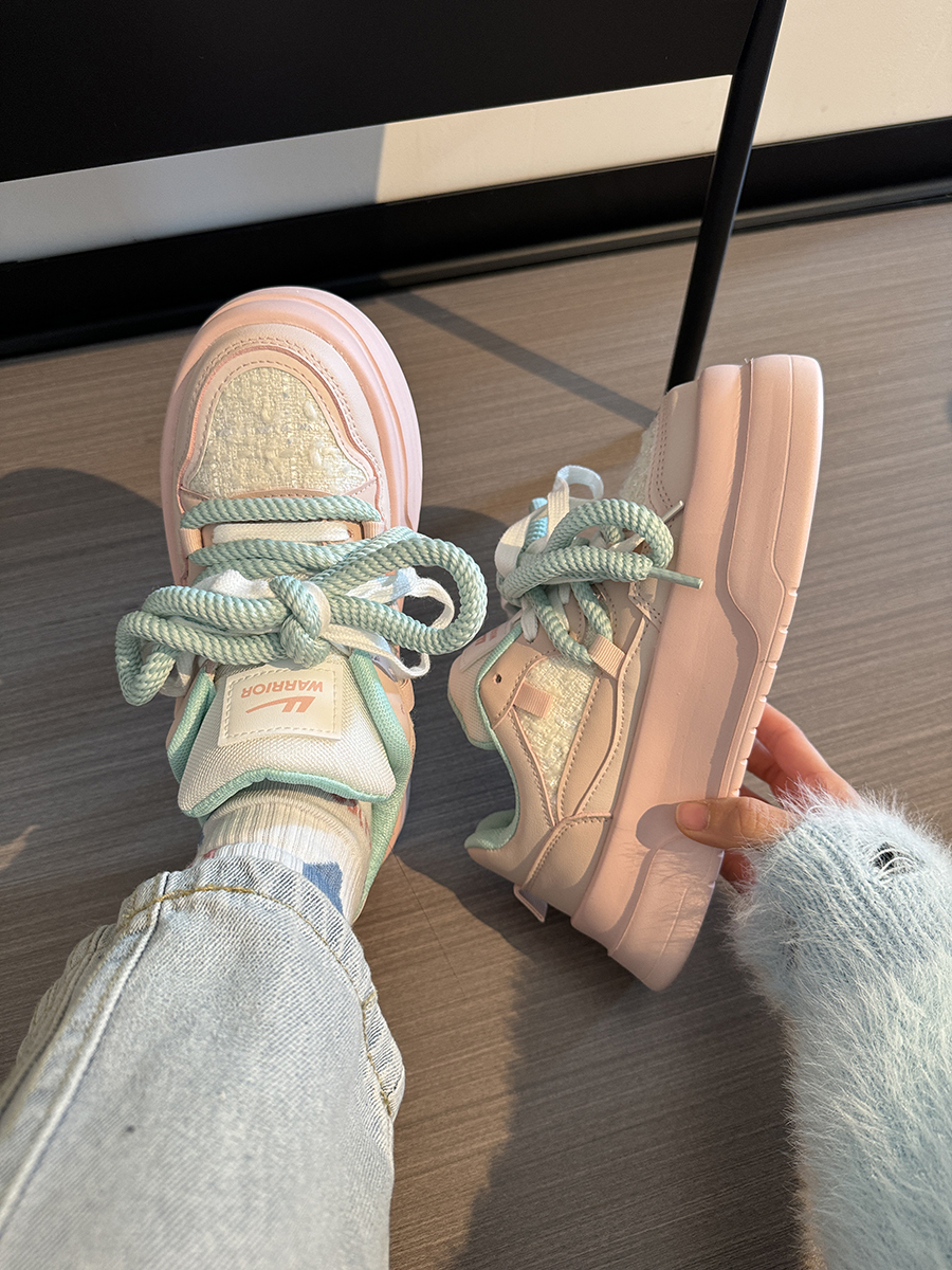 Women's Breathable Platform Sneakers - Summer 2025 Thick-Soled Sweet Style Shoes for Women - Versatile White Sneakers Women's Breathable Platform Sneakers - Summer 2025 Thick-Soled Sweet Style Shoes for Women - Versatile White Sneakers