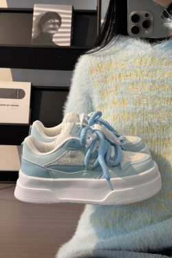 Women's Breathable Platform Sneakers - Summer 2025 Thick-Soled Sweet Style Shoes for Women - Versatile White Sneakers