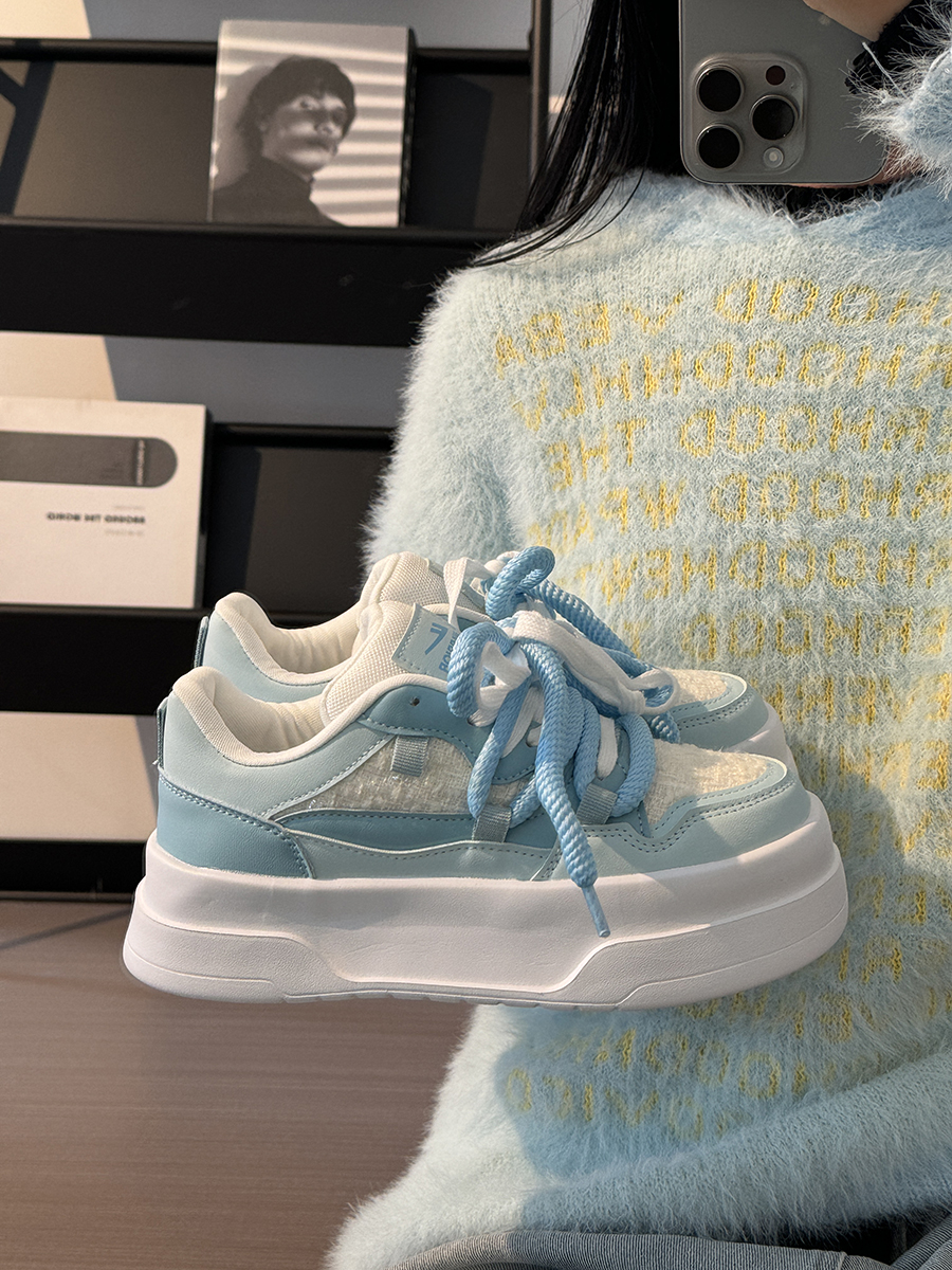 Women's Breathable Platform Sneakers - Summer 2025 Thick-Soled Sweet Style Shoes for Women - Versatile White Sneakers Women's Breathable Platform Sneakers - Summer 2025 Thick-Soled Sweet Style Shoes for Women - Versatile White Sneakers