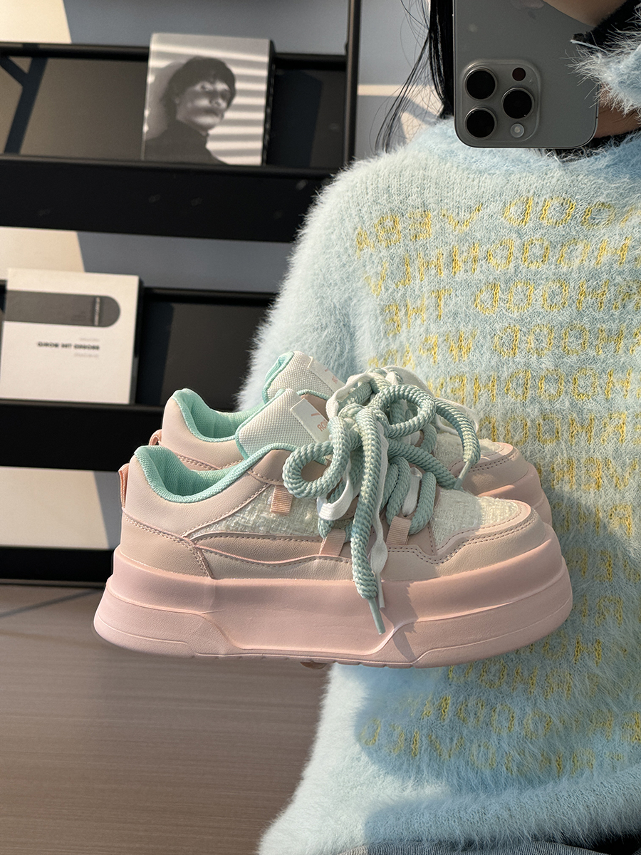 Women's Breathable Platform Sneakers - Summer 2025 Thick-Soled Sweet Style Shoes for Women - Versatile White Sneakers Women's Breathable Platform Sneakers - Summer 2025 Thick-Soled Sweet Style Shoes for Women - Versatile White Sneakers