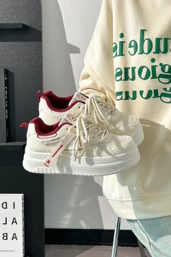 Women's Breathable White Platform Sneakers - Thick-Soled Summer Shoes for Skirts, Height-Increasing, Versatile Big-Toe Design