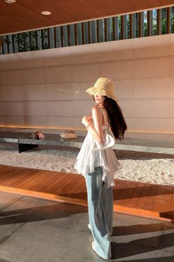 Women's Bubble Summer Patchwork Strapless Top - Stylish Summer Outerwear, High-End Blouse, Trendy 90s Inspired Fashion