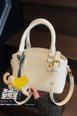 Women's Casual Crossbody Bucket Bag - Trendy 2025 Lychee Pattern Handbag, Versatile Style for Everyday Use