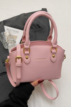 Women's Casual Crossbody Bucket Bag - Trendy 2025 Lychee Pattern Handbag, Versatile Style for Everyday Use