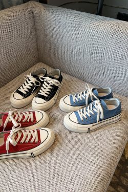 Women’s Casual Sneakers - 2025 Korean Style Lace-Up Flat Low-Top Canvas Shoes for Versatile Everyday Wear