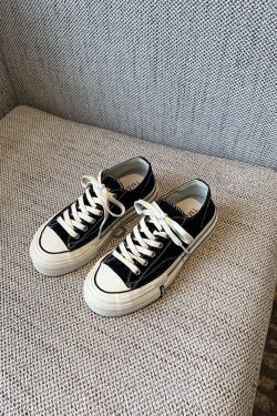 Women’s Casual Sneakers - 2025 Korean Style Lace-Up Flat Low-Top Canvas Shoes for Versatile Everyday Wear