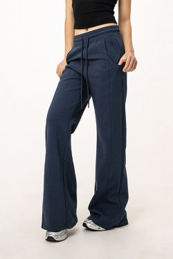 Women's Casual Sports Flared Pants - Micro-Flare Wide-Leg Sweatpants for Yoga & Everyday Wear - American Style