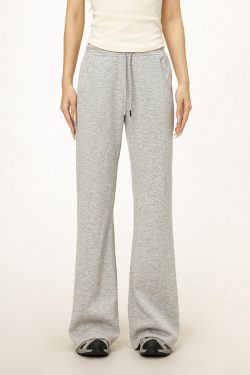 Women's Casual Sports Flared Pants - Micro-Flare Wide-Leg Sweatpants for Yoga & Everyday Wear - American Style