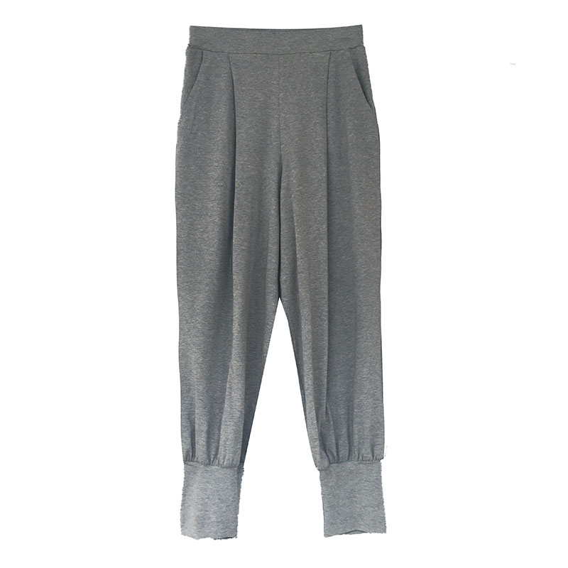 Women's Casual Tapered Cotton Harem Pants with Pockets, Elastic Waist, Slim Fit, 9-Point Length, Trendy Relaxed Style Women's Casual Tapered Cotton Harem Pants with Pockets, Elastic Waist, Slim Fit, 9-Point Length, Trendy Relaxed Style