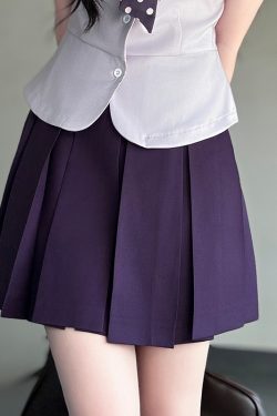 Women's College Style JK Uniform Set - Pudding Bear Original Waist-Defining Short Sleeve Shirt - Summer 2025 Fashion