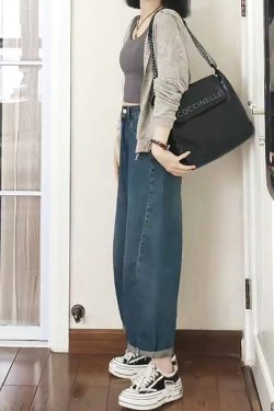 Women's Curved Knife Dad Pants 2025 - Loose Fit Cross Pants for Petite & Plus-Size, Fashionable Sickle Style Jeans