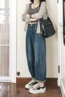 Women's Curved Knife Dad Pants 2025 - Loose Fit Cross Pants for Petite & Plus-Size, Fashionable Sickle Style Jeans