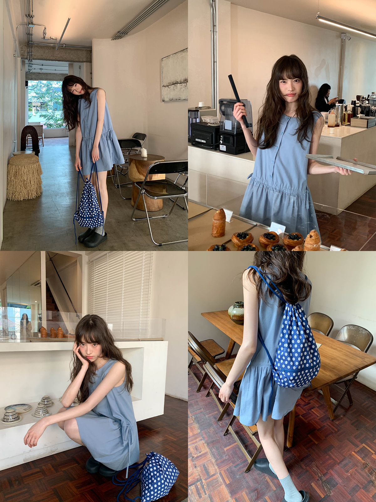 Women's Drawstring Waist Vest Dress, Round Neck A-Line Doll Dress, New Summer Fashion, Loose Fit, Casual Style Women's Drawstring Waist Vest Dress, Round Neck A-Line Doll Dress, New Summer Fashion, Loose Fit, Casual Style