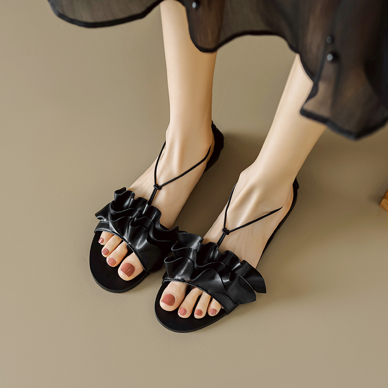 Women's Flat Open-Toe Sandals - Italian Corso Venezia Beach Fairy Style Shoes for Summer Fashion Women's Flat Open-Toe Sandals - Italian Corso Venezia Beach Fairy Style Shoes for Summer Fashion