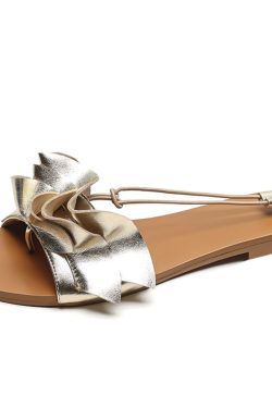 Women's Flat Open-Toe Sandals - Italian Corso Venezia Beach Fairy Style Shoes for Summer Fashion