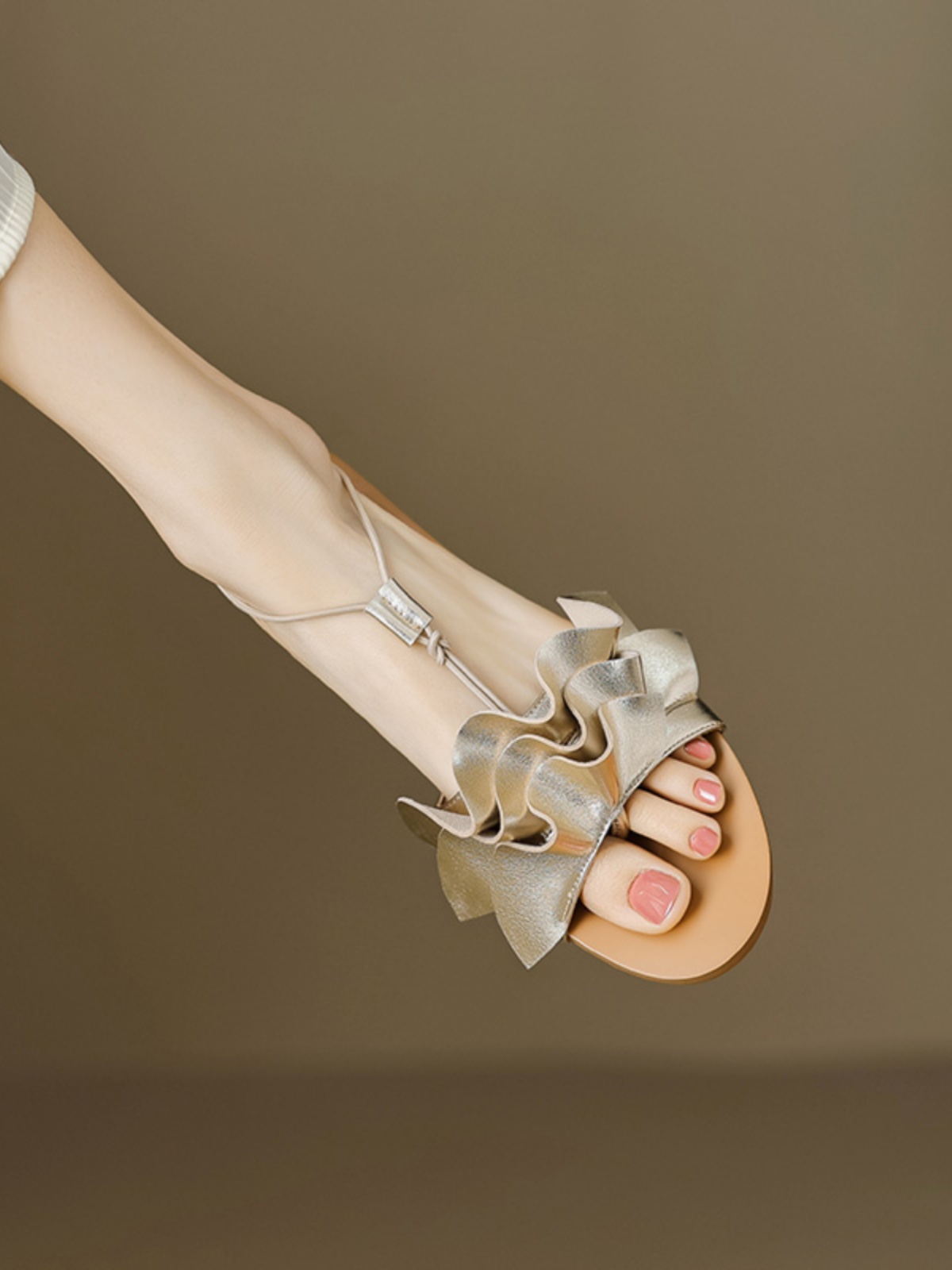 Women's Flat Open-Toe Sandals - Italian Corso Venezia Beach Fairy Style Shoes for Summer Fashion Women's Flat Open-Toe Sandals - Italian Corso Venezia Beach Fairy Style Shoes for Summer Fashion