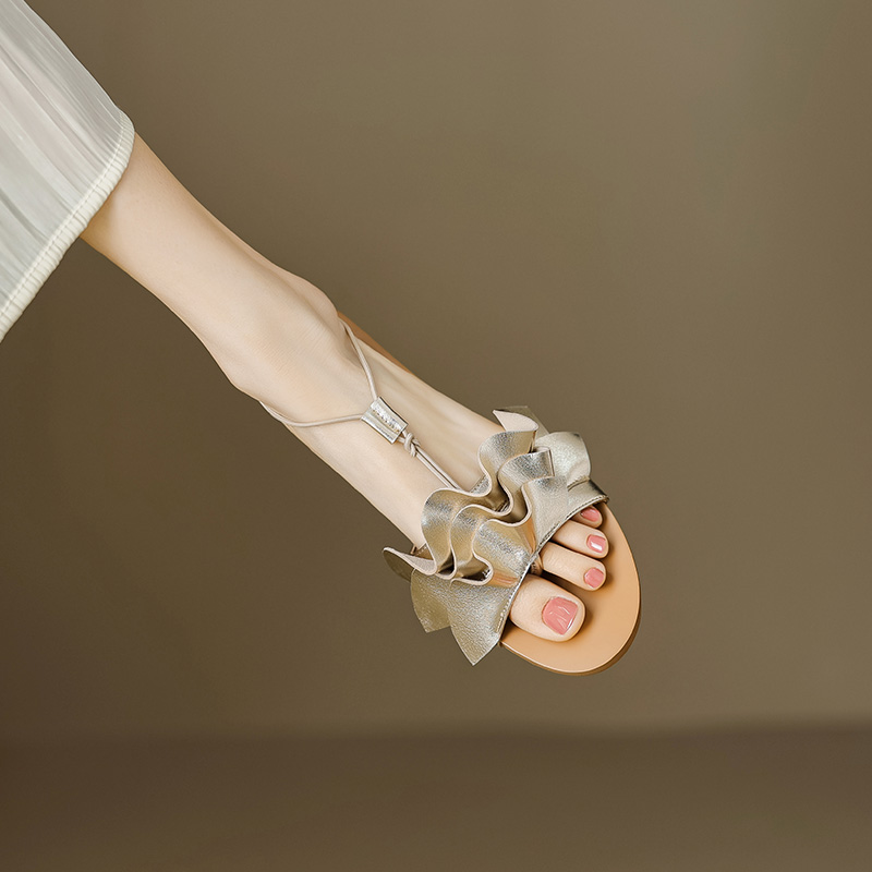 Women's Flat Open-Toe Sandals - Italian Corso Venezia Beach Fairy Style Shoes for Summer Fashion Women's Flat Open-Toe Sandals - Italian Corso Venezia Beach Fairy Style Shoes for Summer Fashion