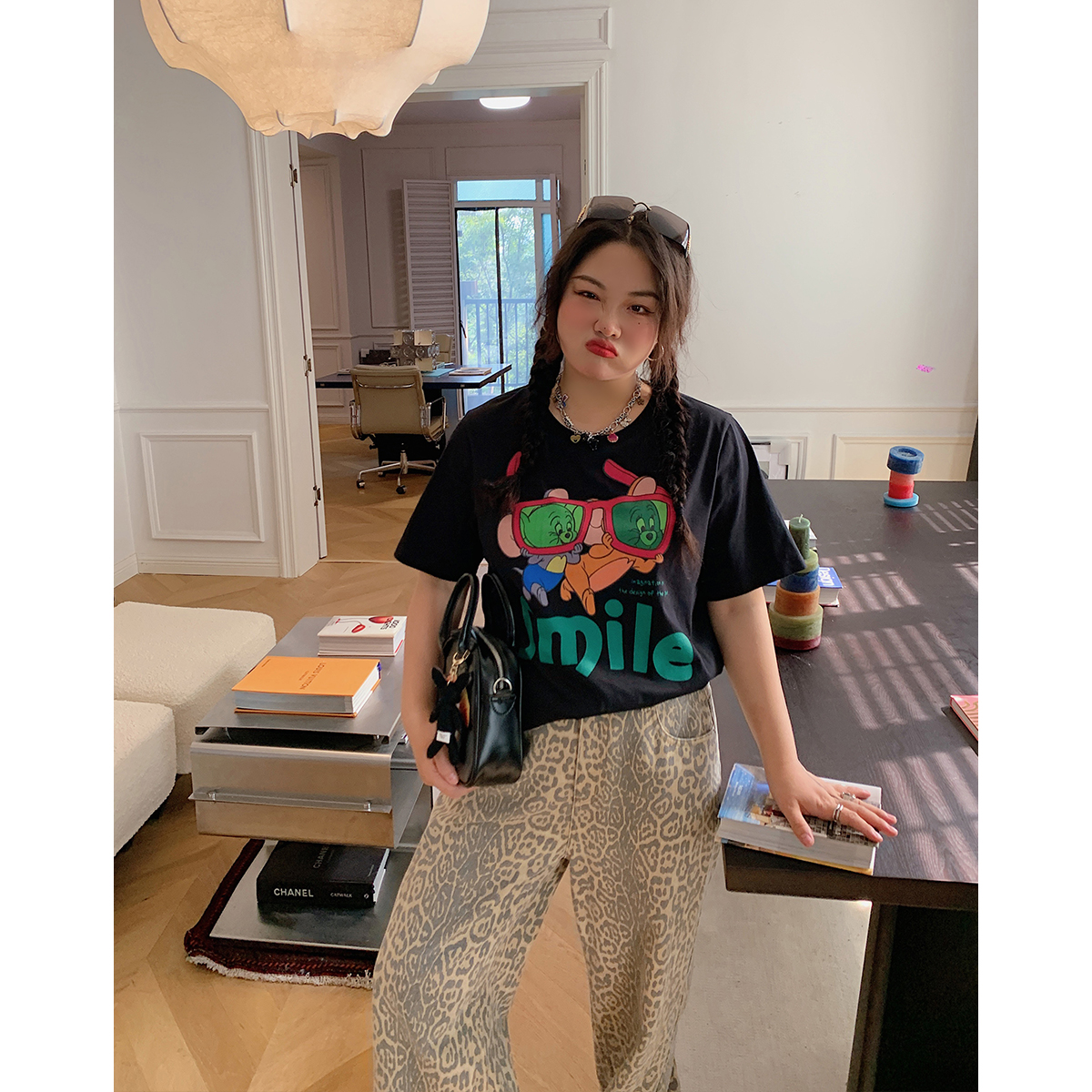 Women's Floral Print T-Shirt, Short Sleeve, Loose Fit, Plus Size, Trendy Spring/Summer 2025 Casual Top Women's Floral Print T-Shirt, Short Sleeve, Loose Fit, Plus Size, Trendy Spring/Summer 2025 Casual Top