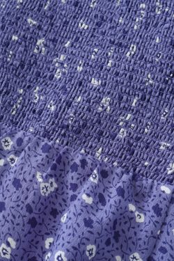 Women's Floral Spaghetti Strap Dress - French Style Long Purple Summer Dress for Vacation 2025 Temperament