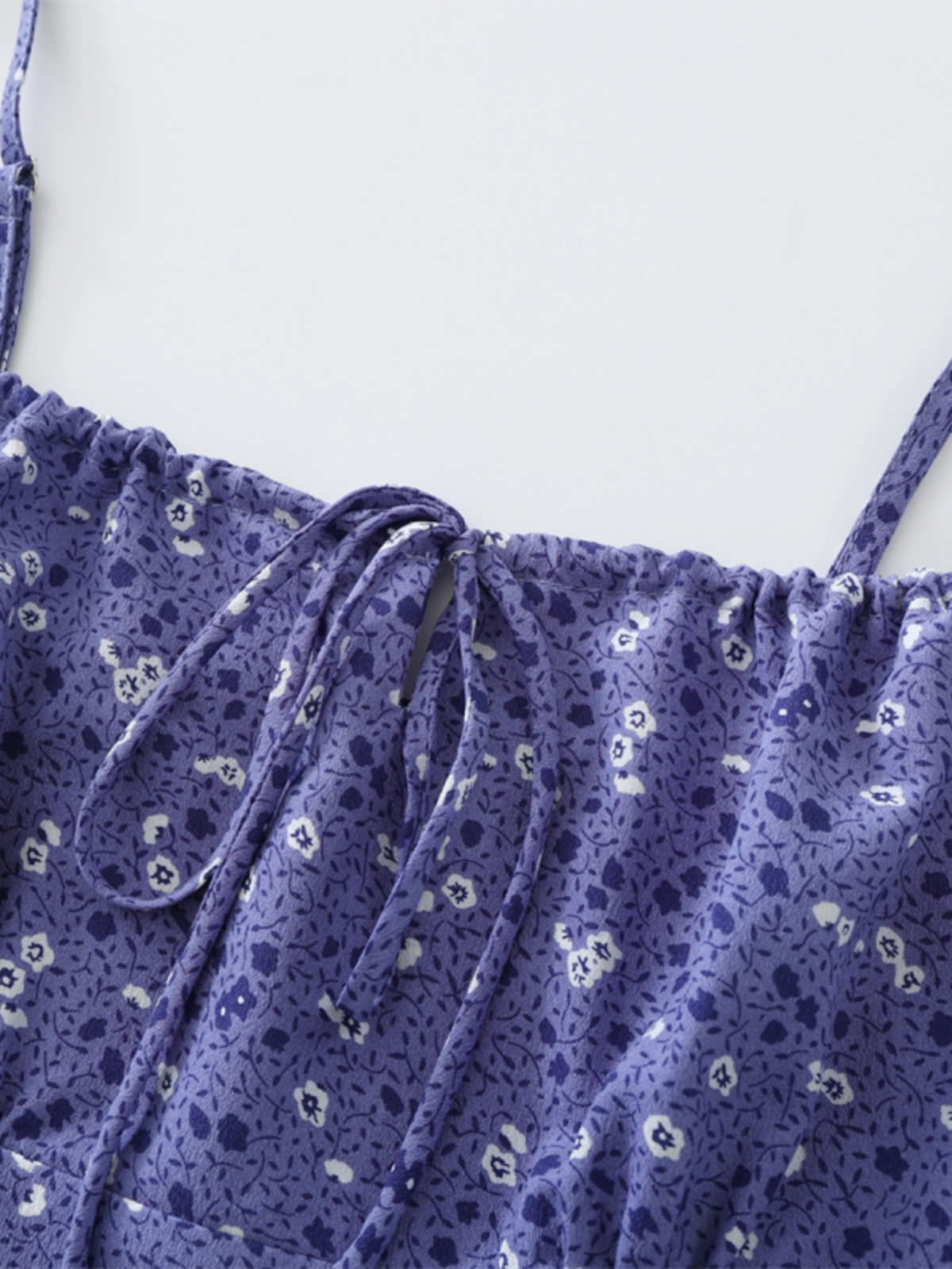 Women's Floral Spaghetti Strap Dress - French Style Long Purple Summer Dress for Vacation 2025 Temperament Women's Floral Spaghetti Strap Dress - French Style Long Purple Summer Dress for Vacation 2025 Temperament