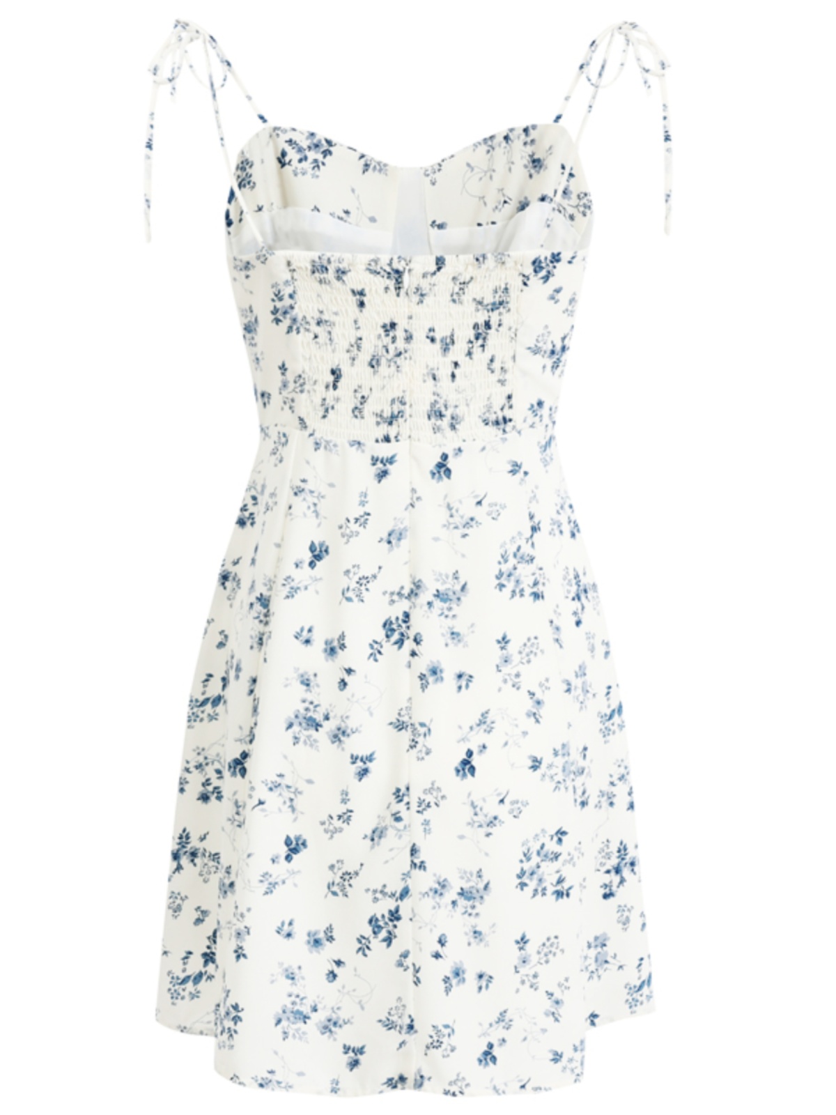 Women's Floral Spaghetti Strap Short Dress - French Style Vacation Dress for Summer 2025 in White - Small Size Women's Floral Spaghetti Strap Short Dress - French Style Vacation Dress for Summer 2025 in White - Small Size