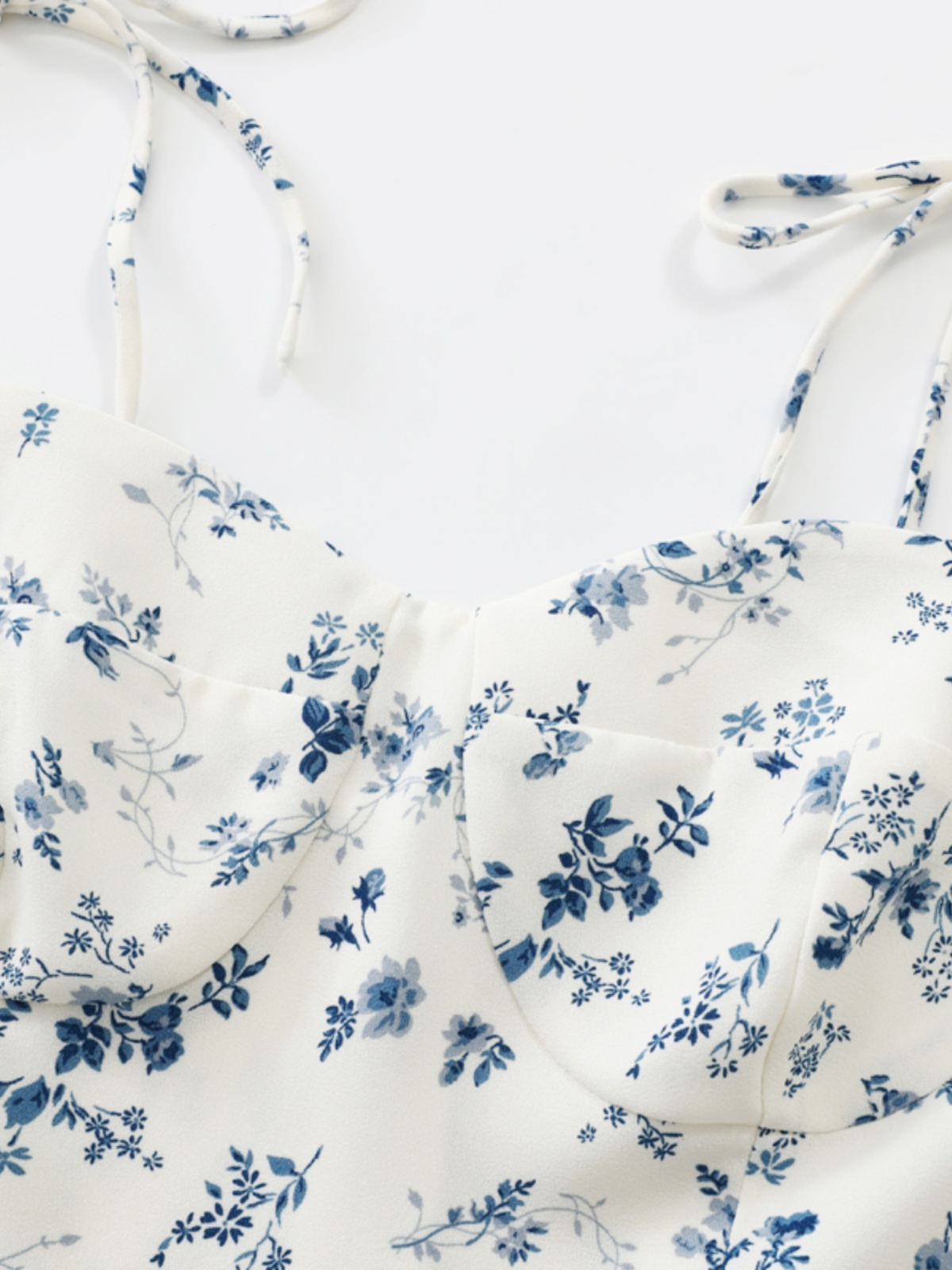 Women's Floral Spaghetti Strap Short Dress - French Style Vacation Dress for Summer 2025 in White - Small Size Women's Floral Spaghetti Strap Short Dress - French Style Vacation Dress for Summer 2025 in White - Small Size