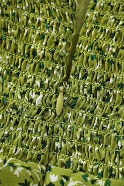 Women's French Style Green Summer Dress 2025 - High-End, Waist-Cinching, Slimming Design for Vacation and Everyday Wear