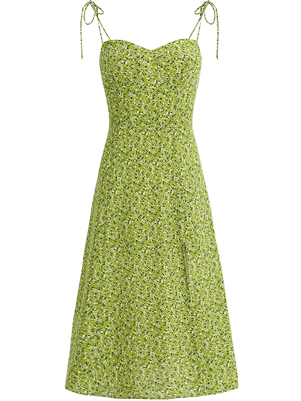 Women's French Style Green Summer Dress 2025 - High-End, Waist-Cinching, Slimming Design for Vacation and Everyday Wear Women's French Style Green Summer Dress 2025 - High-End, Waist-Cinching, Slimming Design for Vacation and Everyday Wear