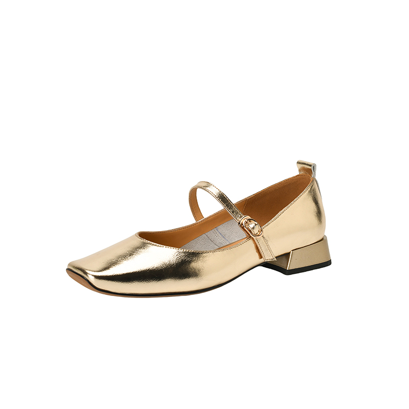 Women's Genuine Leather Low Heel Chunky Mary Jane Shoes - Silver Square Toe - Large Size - Summer 2025 Fashion Women's Genuine Leather Low Heel Chunky Mary Jane Shoes - Silver Square Toe - Large Size - Summer 2025 Fashion