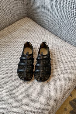 Women's Genuine Leather Roman Sandals 2025 Summer Hollow Mesh Back Zipper Flat Shoes, Boho Chic Style, Comfortable Footwear