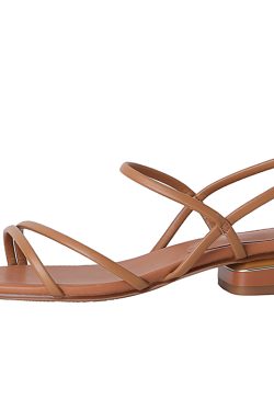 Women's Genuine Leather Square-Toe Open-Toe Sandals, Summer 2025 Fashion, Medium Chunky Heel, One-Strap Style
