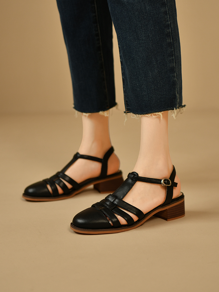 Women's Genuine Leather White Mid-Heel Open-Toe Sandals - Roman Woven Design, Summer Fashion Footwear Women's Genuine Leather White Mid-Heel Open-Toe Sandals - Roman Woven Design, Summer Fashion Footwear